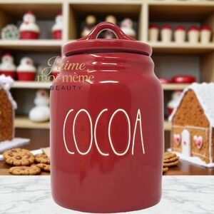 Rae Dunn Holiday Cocoa Storage Cannister- Christmas Decor